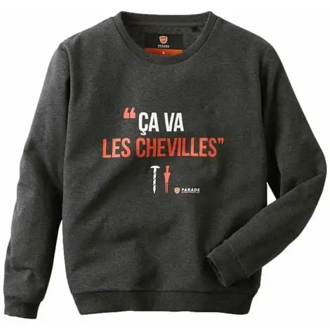 Sweat De Travail CSweat Gris Anthracite - Parade - Taille 2XL - Gris